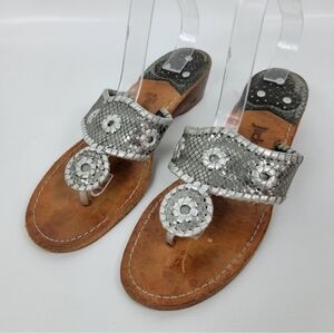 Jack Rogers Leather Wedge Sandals Sz 8